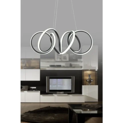 Minerva Siyah Modern LED Avize